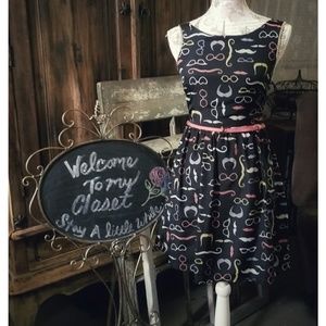 SOLD- Mustache & Sunglasses Dress